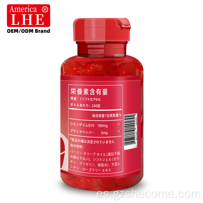 Shecome CoQ10 Softgels Soporte celular para la salud del corazón
